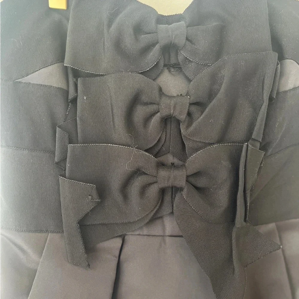 Phoebe Couture Black Strapless Party Dress